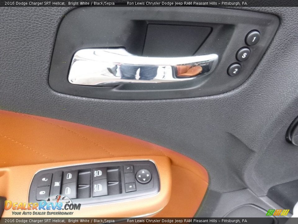 2016 Dodge Charger SRT Hellcat Bright White / Black/Sepia Photo #15