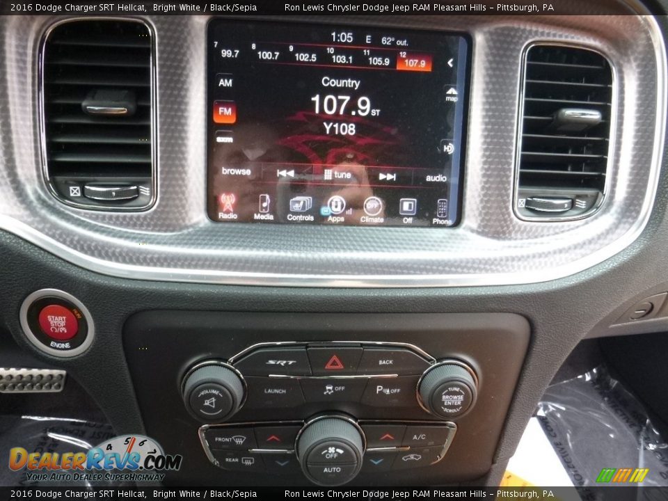Controls of 2016 Dodge Charger SRT Hellcat Photo #20