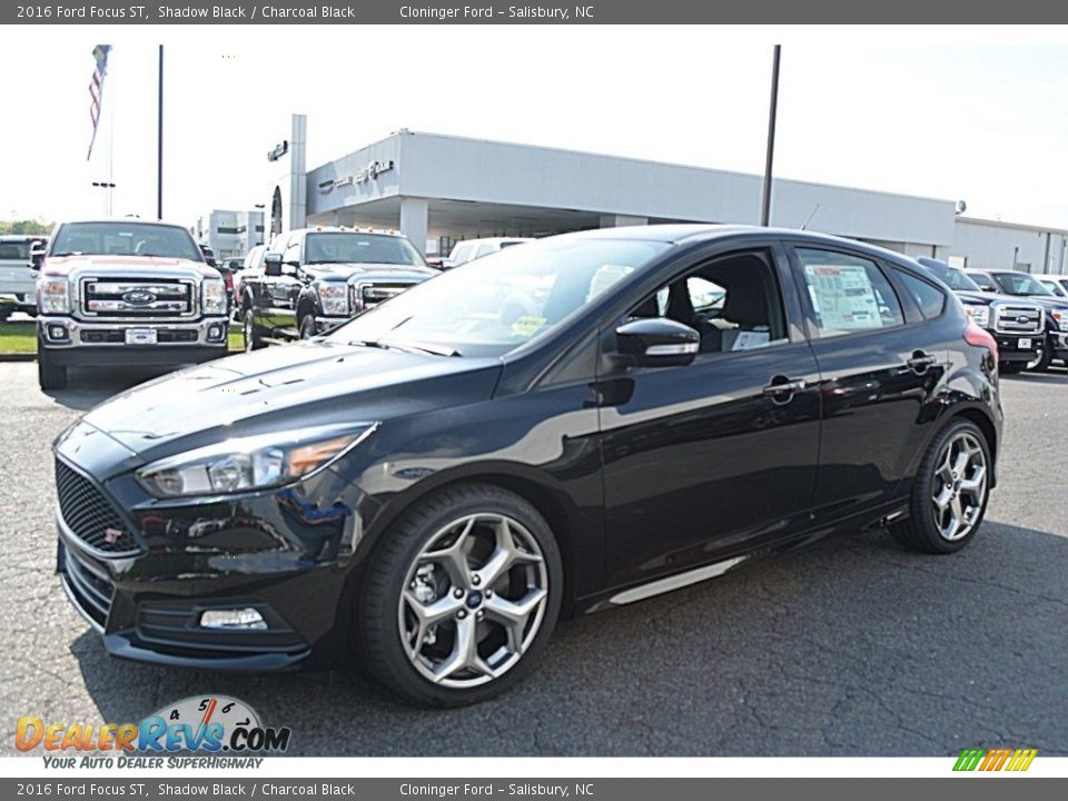 2016 Ford Focus ST Shadow Black / Charcoal Black Photo #3