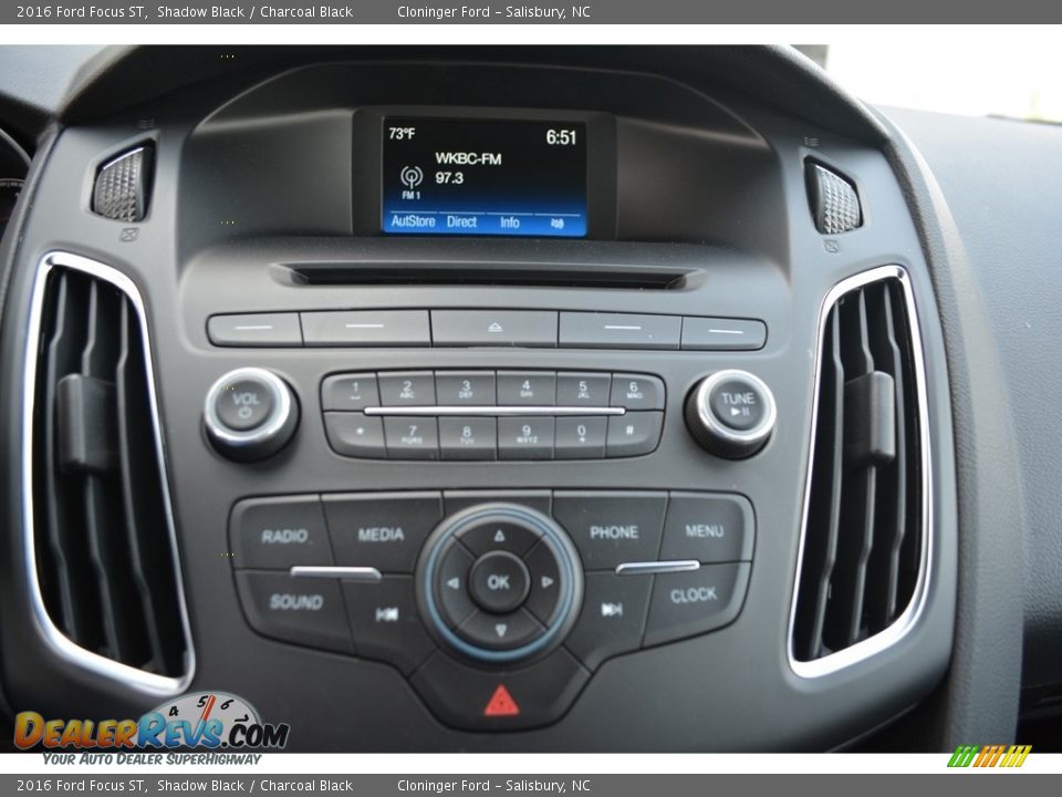 2016 Ford Focus ST Shadow Black / Charcoal Black Photo #10