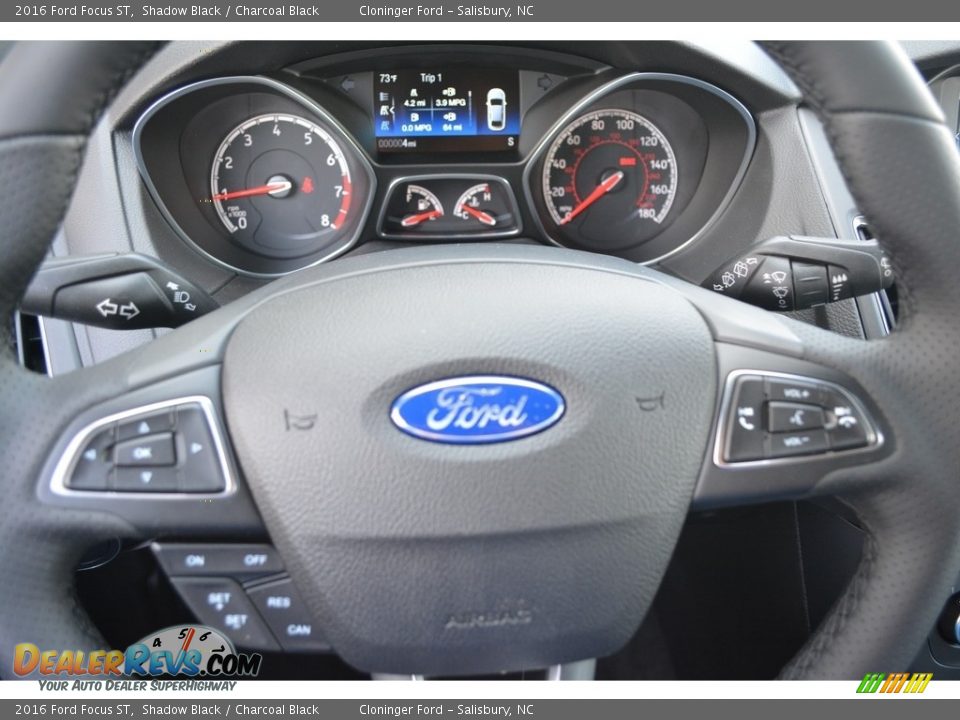 2016 Ford Focus ST Shadow Black / Charcoal Black Photo #15