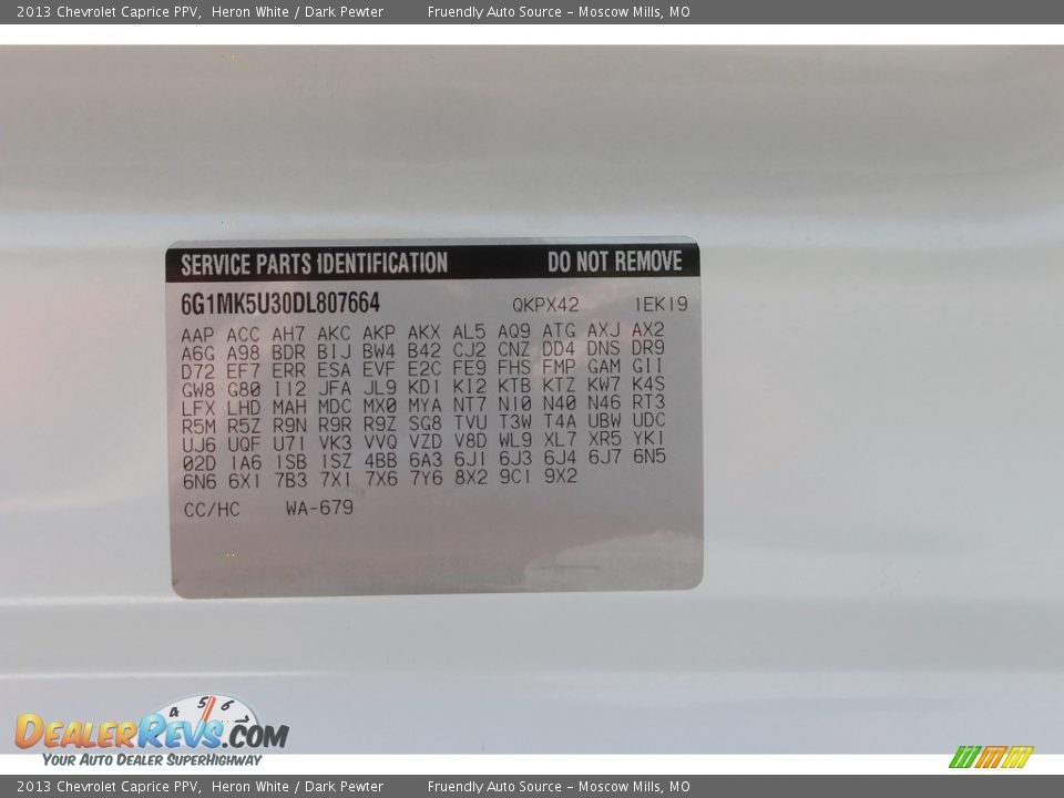 2013 Chevrolet Caprice PPV Heron White / Dark Pewter Photo #34