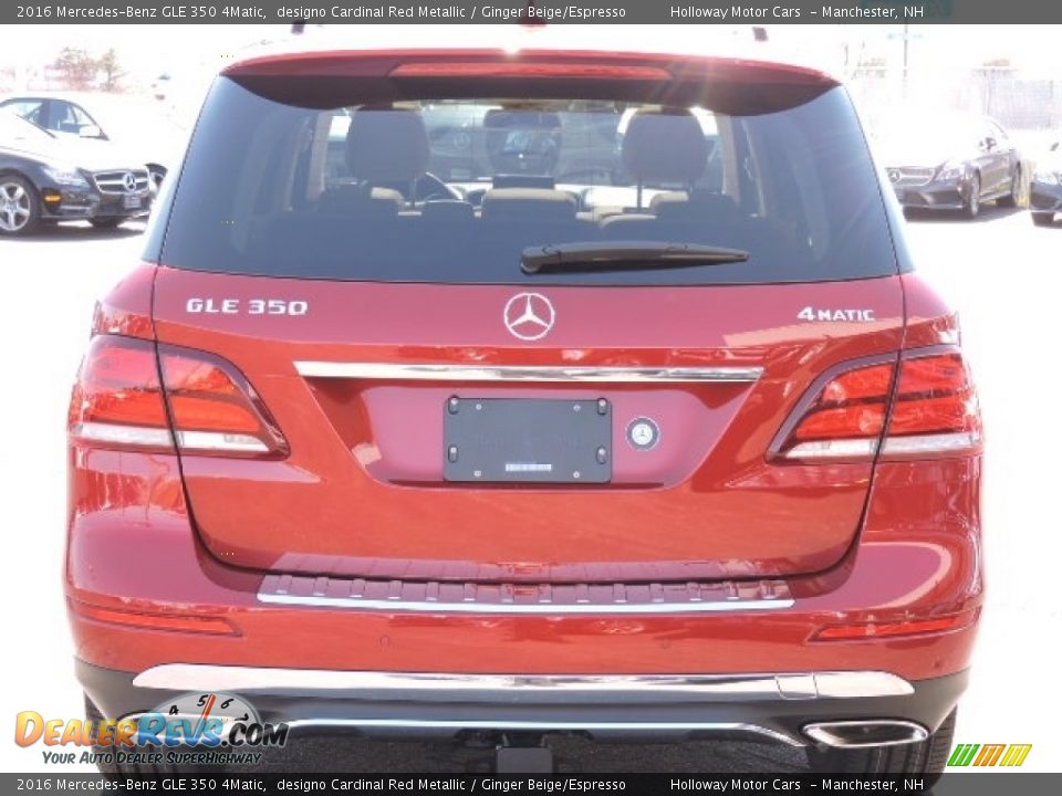 2016 Mercedes-Benz GLE 350 4Matic designo Cardinal Red Metallic / Ginger Beige/Espresso Photo #4