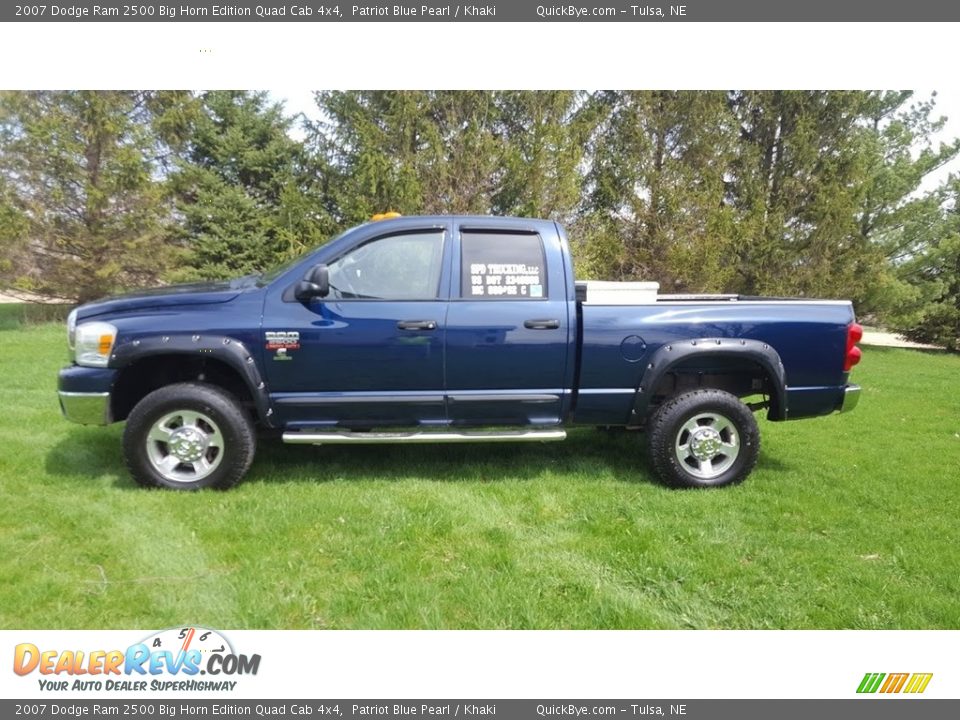 2007 Dodge Ram 2500 Big Horn Edition Quad Cab 4x4 Patriot Blue Pearl / Khaki Photo #1