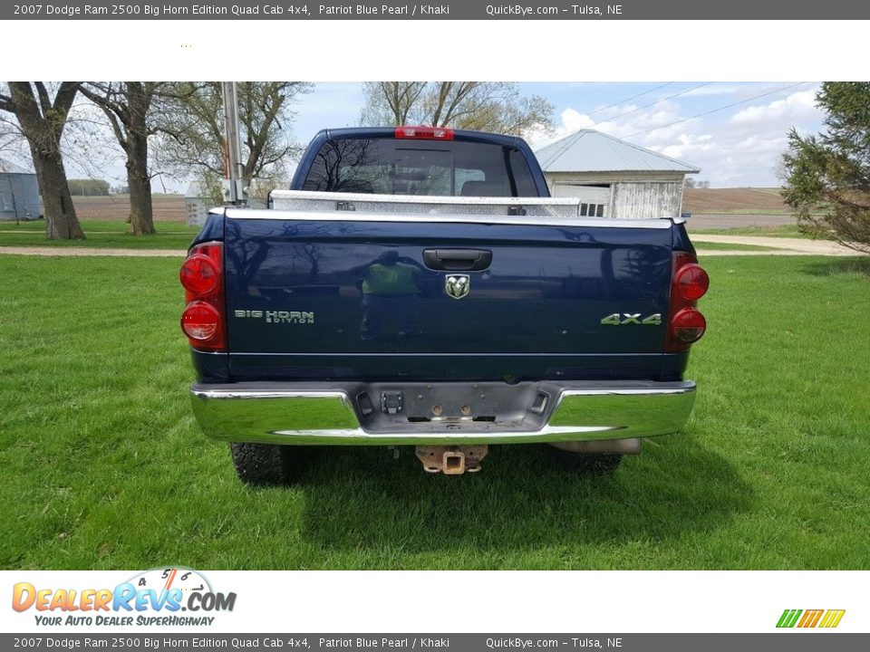 2007 Dodge Ram 2500 Big Horn Edition Quad Cab 4x4 Patriot Blue Pearl / Khaki Photo #2