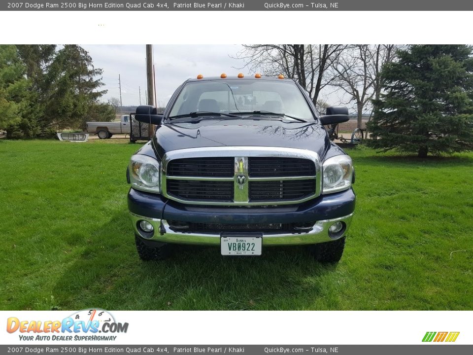 2007 Dodge Ram 2500 Big Horn Edition Quad Cab 4x4 Patriot Blue Pearl / Khaki Photo #4