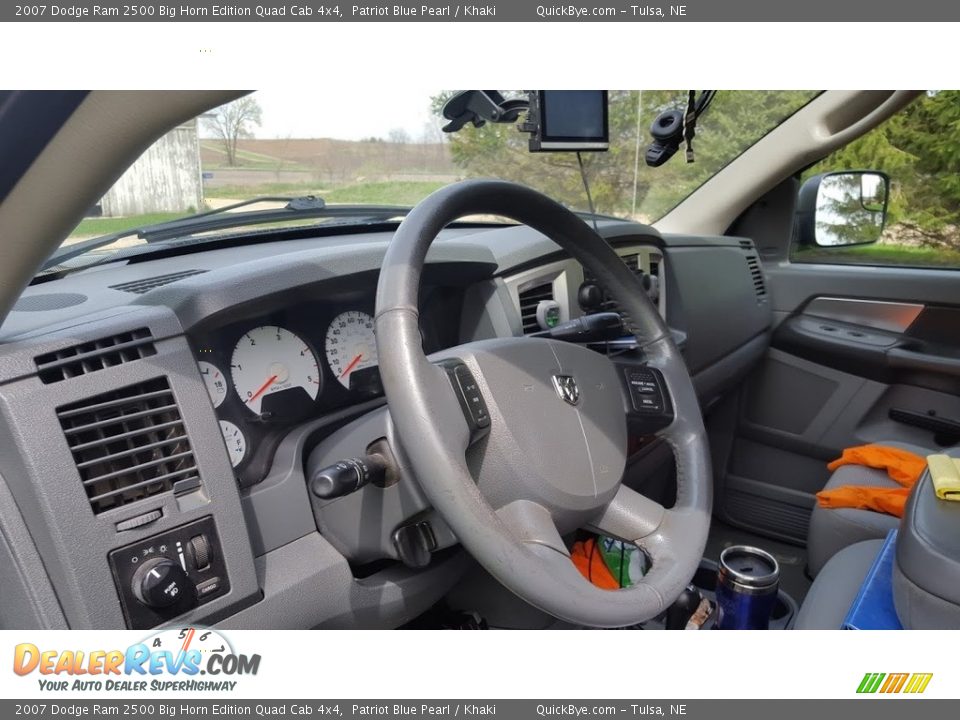 2007 Dodge Ram 2500 Big Horn Edition Quad Cab 4x4 Patriot Blue Pearl / Khaki Photo #5
