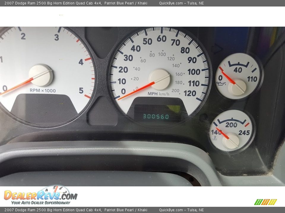 2007 Dodge Ram 2500 Big Horn Edition Quad Cab 4x4 Patriot Blue Pearl / Khaki Photo #7