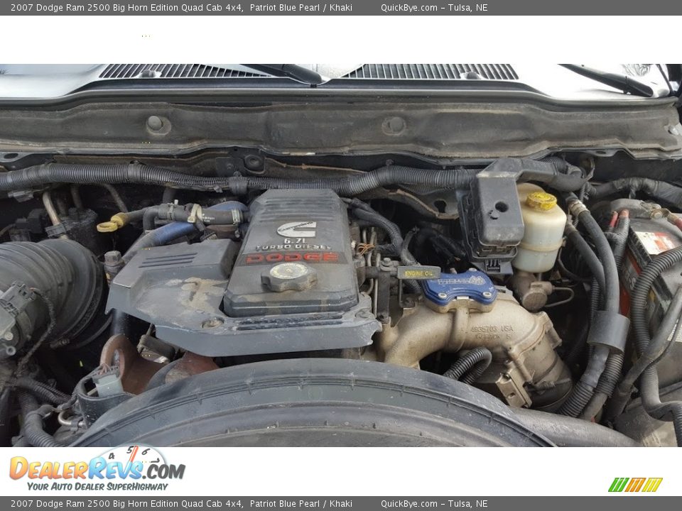 2007 Dodge Ram 2500 Big Horn Edition Quad Cab 4x4 Patriot Blue Pearl / Khaki Photo #10