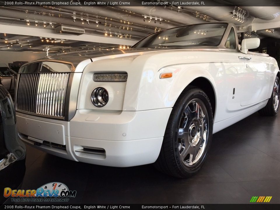 2008 Rolls-Royce Phantom Drophead Coupe English White / Light Creme Photo #2