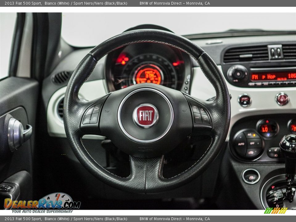 2013 Fiat 500 Sport Bianco (White) / Sport Nero/Nero (Black/Black) Photo #16