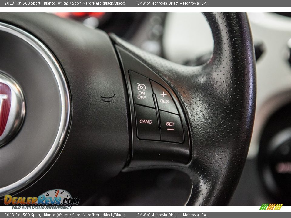 2013 Fiat 500 Sport Bianco (White) / Sport Nero/Nero (Black/Black) Photo #18
