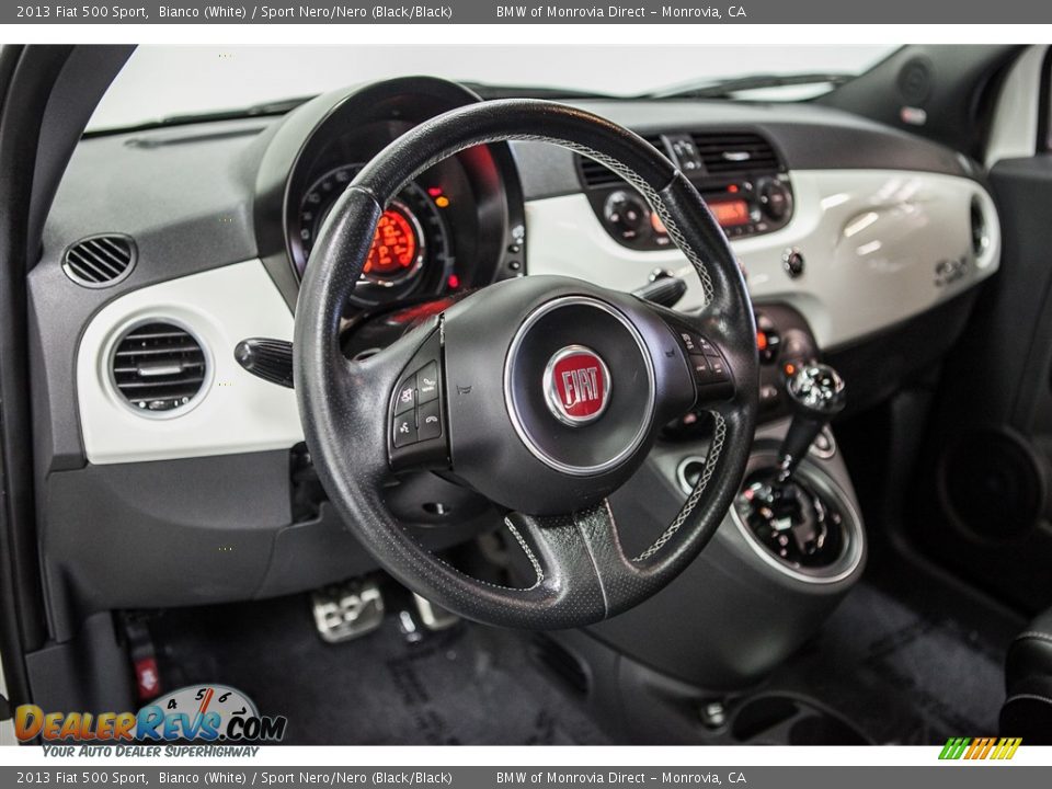 2013 Fiat 500 Sport Bianco (White) / Sport Nero/Nero (Black/Black) Photo #19