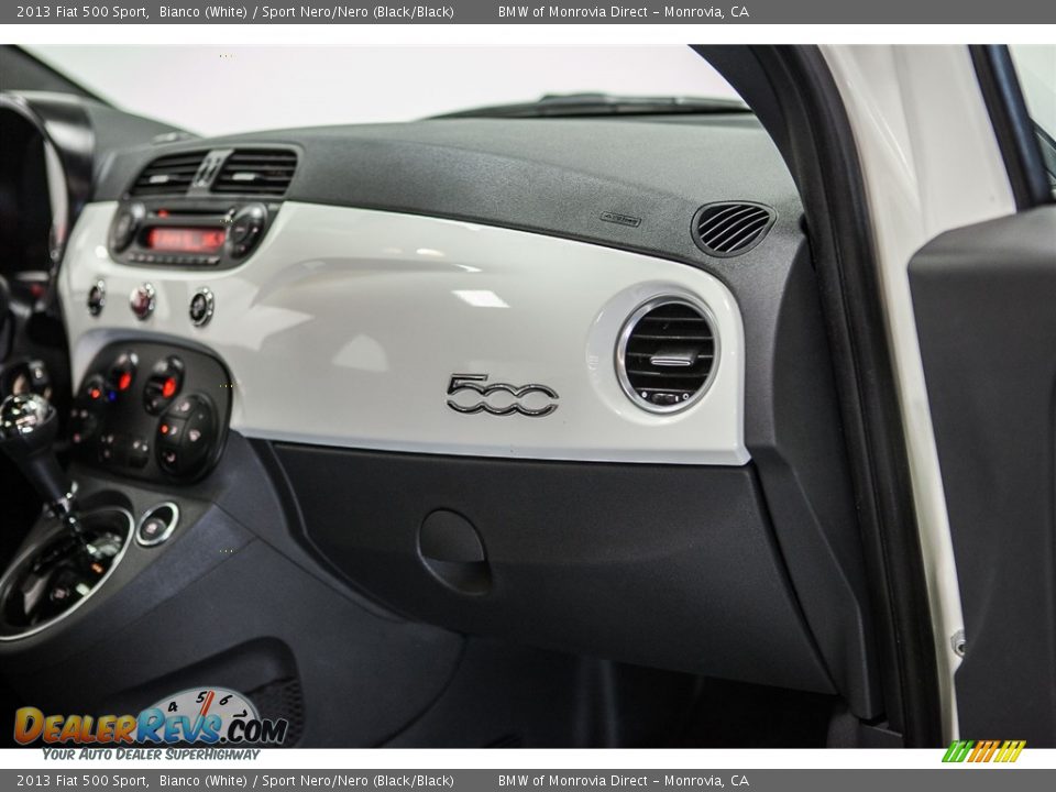 2013 Fiat 500 Sport Bianco (White) / Sport Nero/Nero (Black/Black) Photo #23