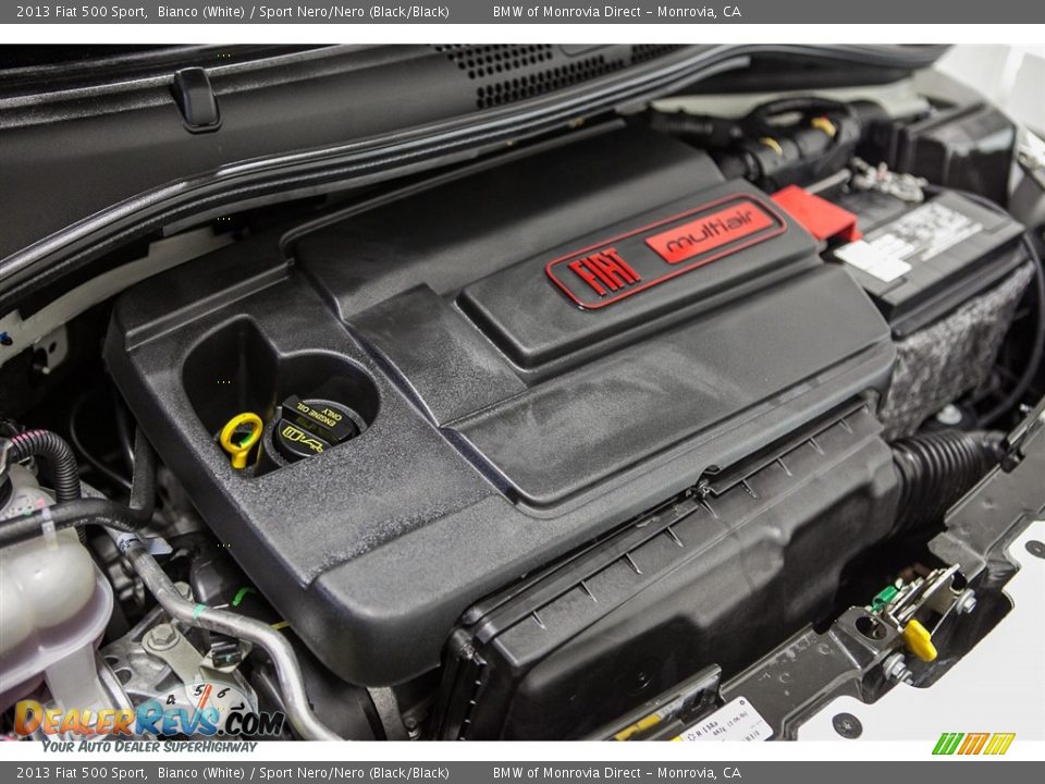 2013 Fiat 500 Sport Bianco (White) / Sport Nero/Nero (Black/Black) Photo #26