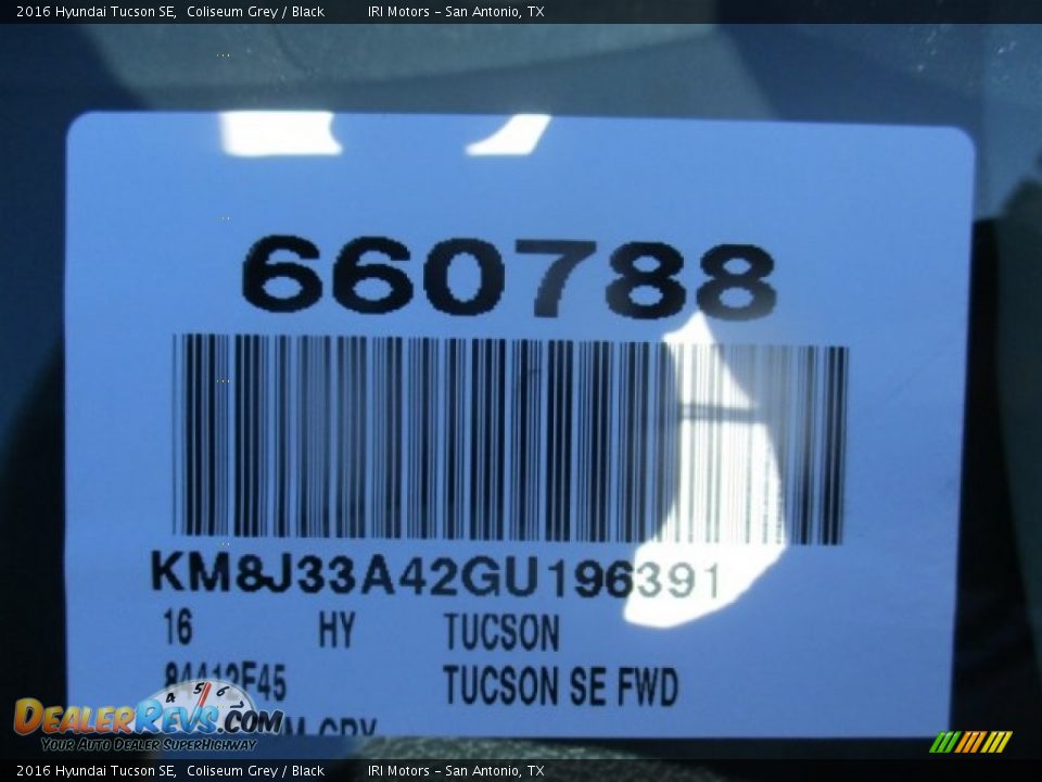 2016 Hyundai Tucson SE Coliseum Grey / Black Photo #21