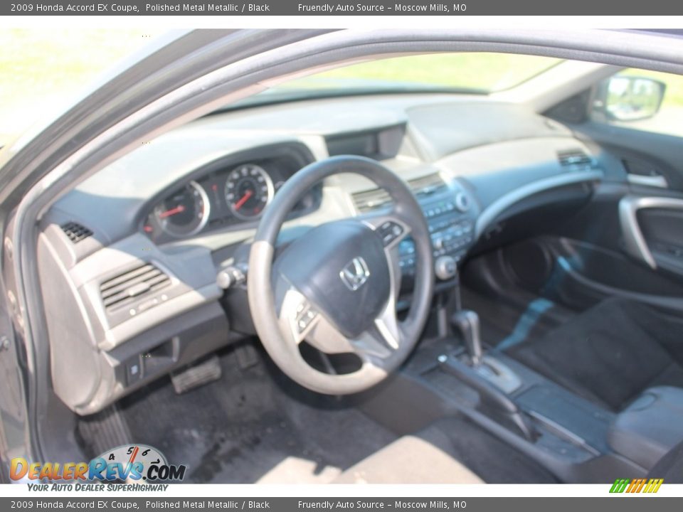 2009 Honda Accord EX Coupe Polished Metal Metallic / Black Photo #7