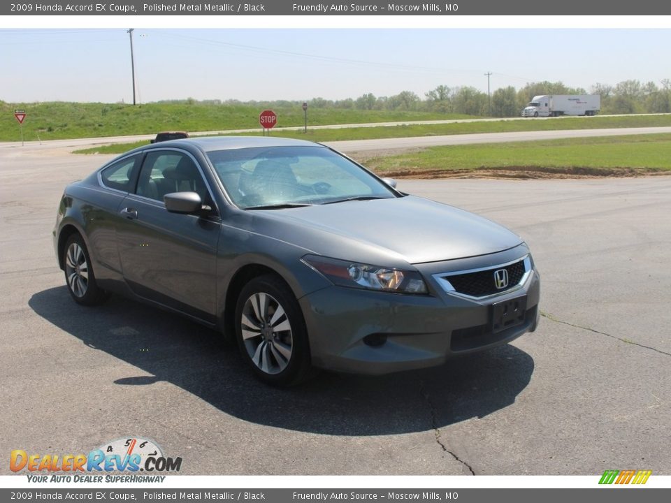 2009 Honda Accord EX Coupe Polished Metal Metallic / Black Photo #9