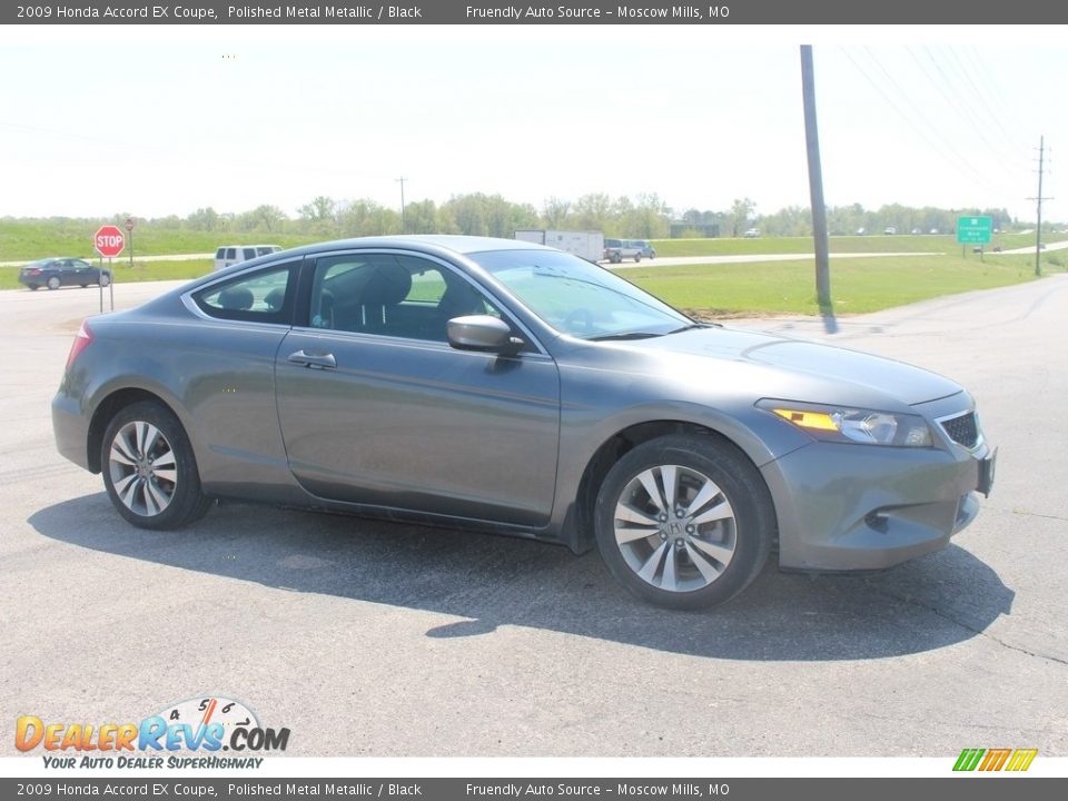 2009 Honda Accord EX Coupe Polished Metal Metallic / Black Photo #10