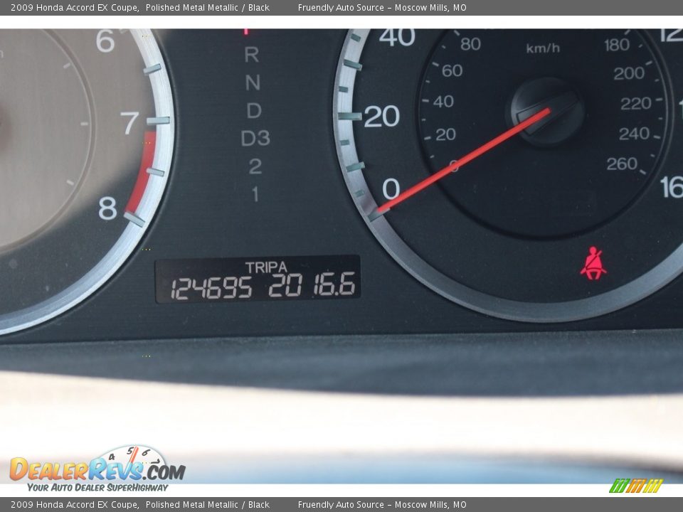 2009 Honda Accord EX Coupe Polished Metal Metallic / Black Photo #24