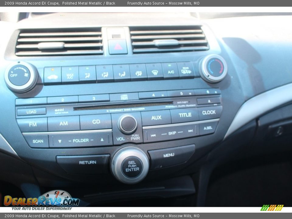 2009 Honda Accord EX Coupe Polished Metal Metallic / Black Photo #26