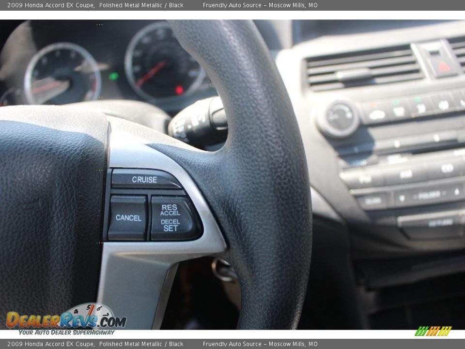 2009 Honda Accord EX Coupe Polished Metal Metallic / Black Photo #30