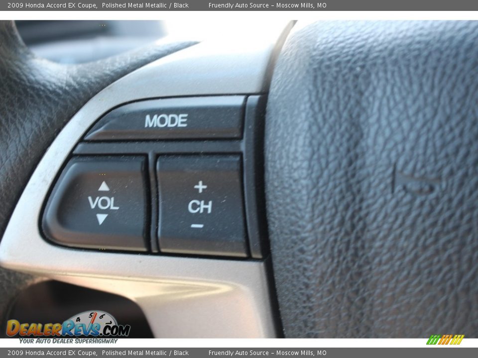 2009 Honda Accord EX Coupe Polished Metal Metallic / Black Photo #31