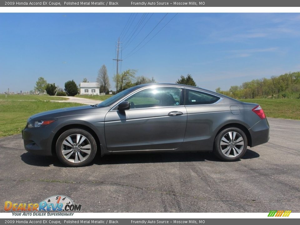 2009 Honda Accord EX Coupe Polished Metal Metallic / Black Photo #35