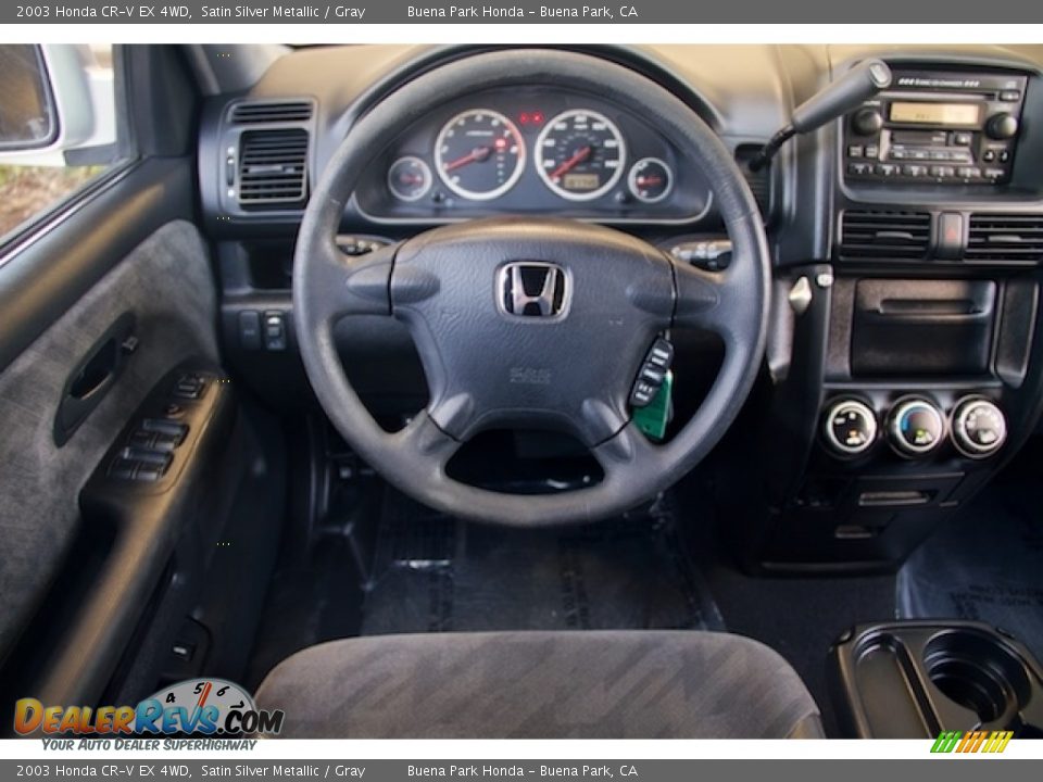 2003 Honda CR-V EX 4WD Satin Silver Metallic / Gray Photo #5
