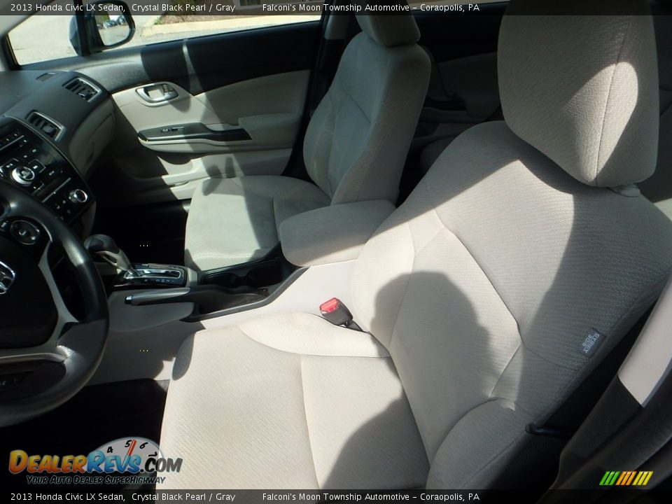 2013 Honda Civic LX Sedan Crystal Black Pearl / Gray Photo #15