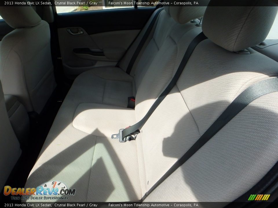 2013 Honda Civic LX Sedan Crystal Black Pearl / Gray Photo #16
