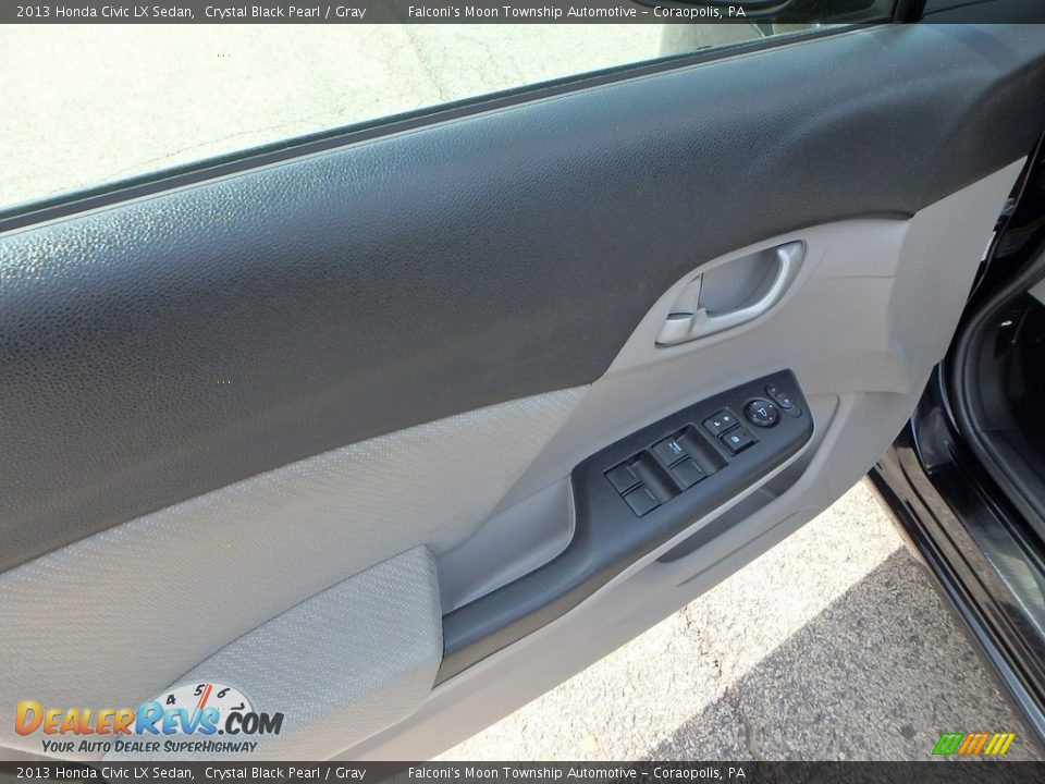 2013 Honda Civic LX Sedan Crystal Black Pearl / Gray Photo #19