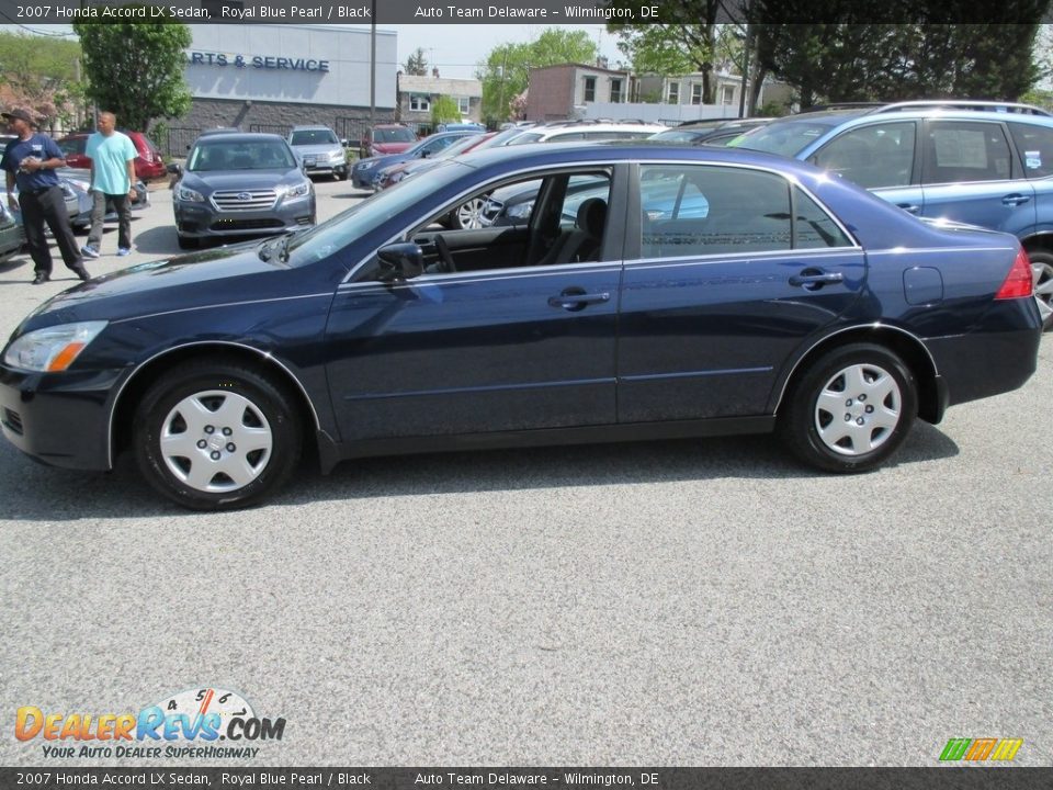 2007 Honda Accord LX Sedan Royal Blue Pearl / Black Photo #3