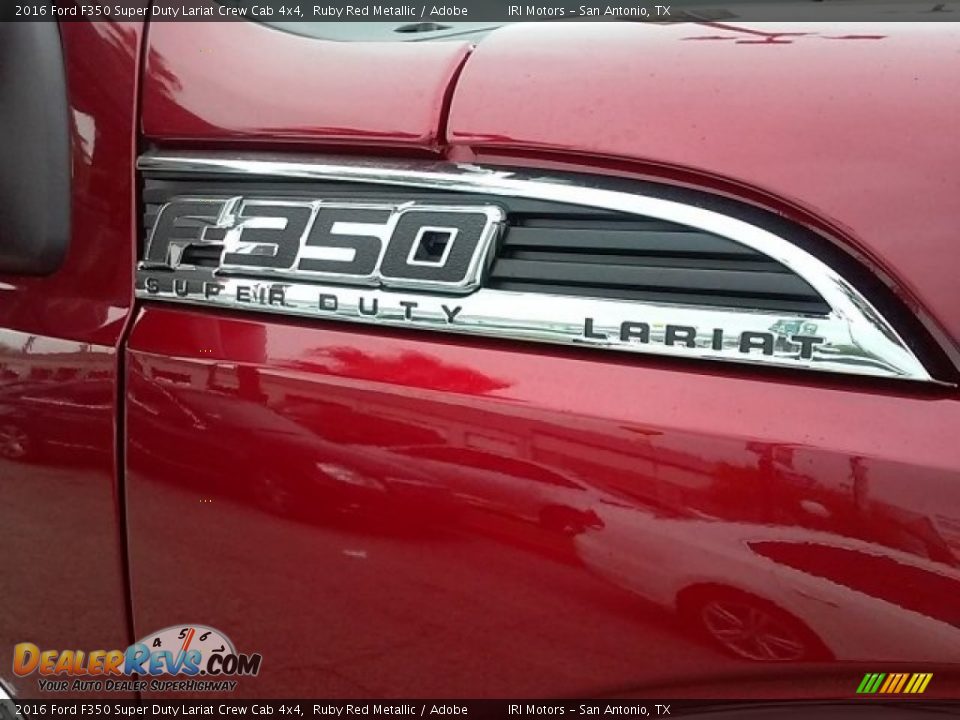 2016 Ford F350 Super Duty Lariat Crew Cab 4x4 Ruby Red Metallic / Adobe Photo #6