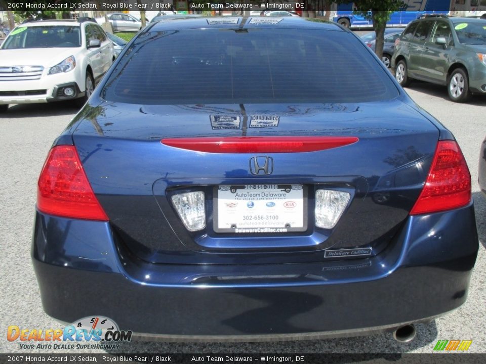 2007 Honda Accord LX Sedan Royal Blue Pearl / Black Photo #5