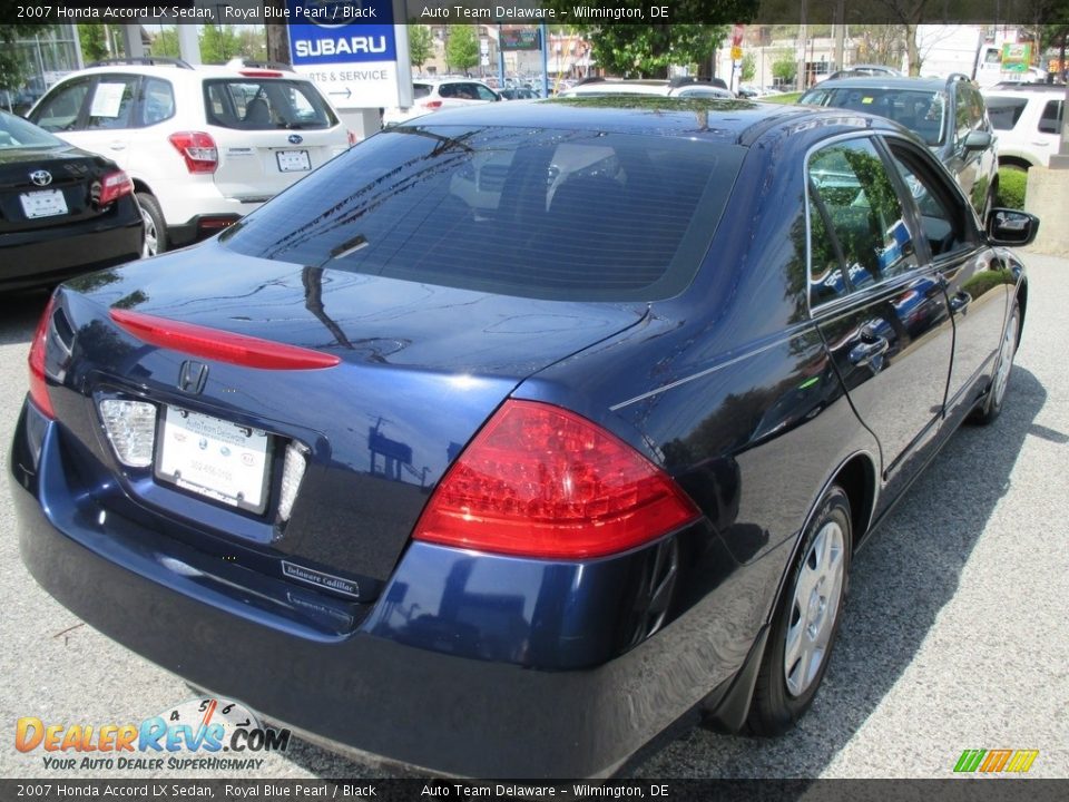 2007 Honda Accord LX Sedan Royal Blue Pearl / Black Photo #6
