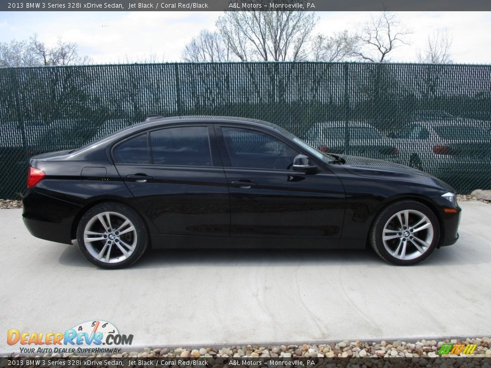 2013 BMW 3 Series 328i xDrive Sedan Jet Black / Coral Red/Black Photo #2
