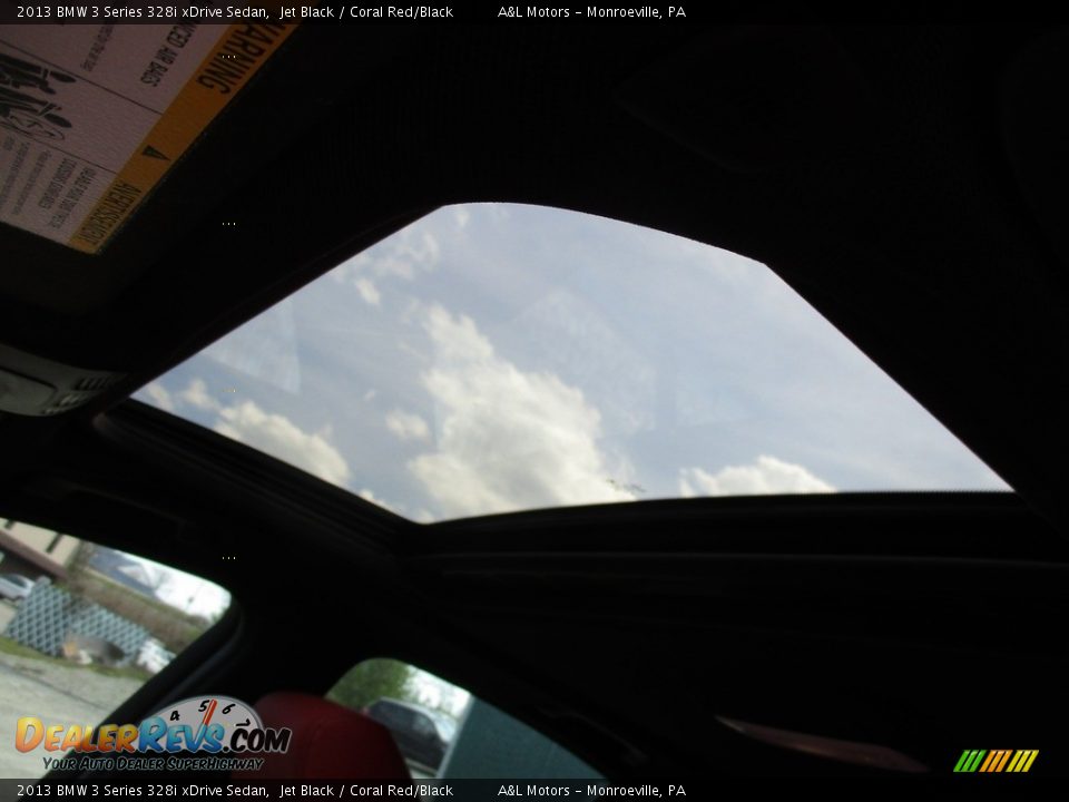 2013 BMW 3 Series 328i xDrive Sedan Jet Black / Coral Red/Black Photo #11