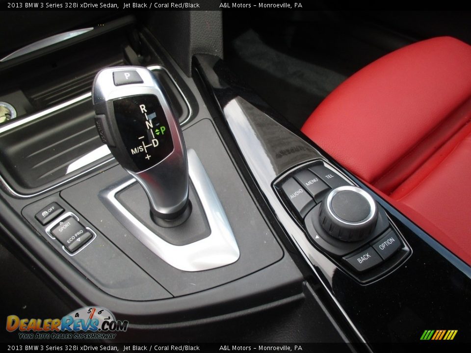2013 BMW 3 Series 328i xDrive Sedan Jet Black / Coral Red/Black Photo #16