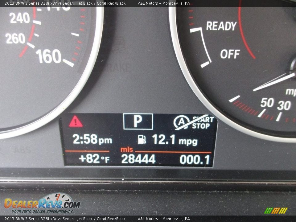 2013 BMW 3 Series 328i xDrive Sedan Jet Black / Coral Red/Black Photo #20