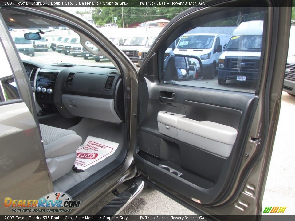 2007 Toyota Tundra SR5 Double Cab Slate Metallic / Graphite Gray Photo #34