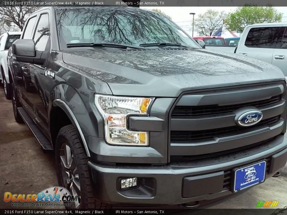 2016 Ford F150 Lariat SuperCrew 4x4 Magnetic / Black Photo #1
