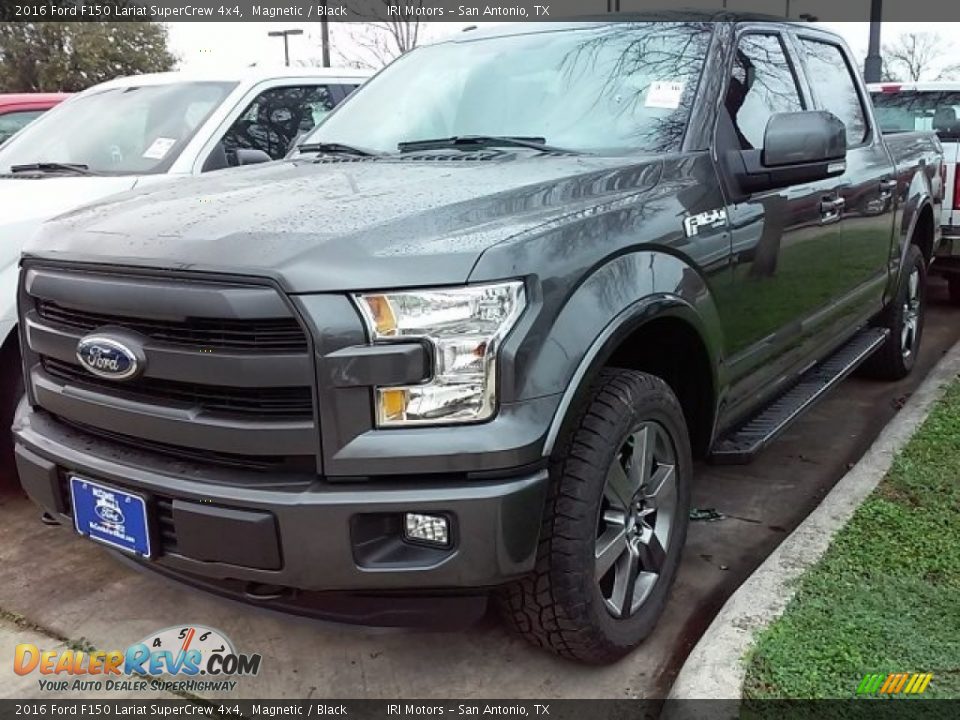 2016 Ford F150 Lariat SuperCrew 4x4 Magnetic / Black Photo #8