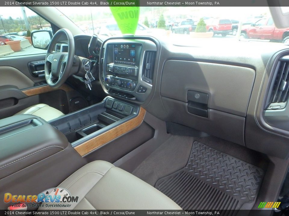 2014 Chevrolet Silverado 1500 LTZ Double Cab 4x4 Black / Cocoa/Dune Photo #16