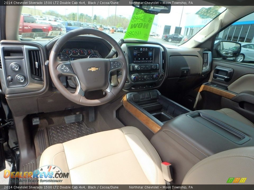 2014 Chevrolet Silverado 1500 LTZ Double Cab 4x4 Black / Cocoa/Dune Photo #23
