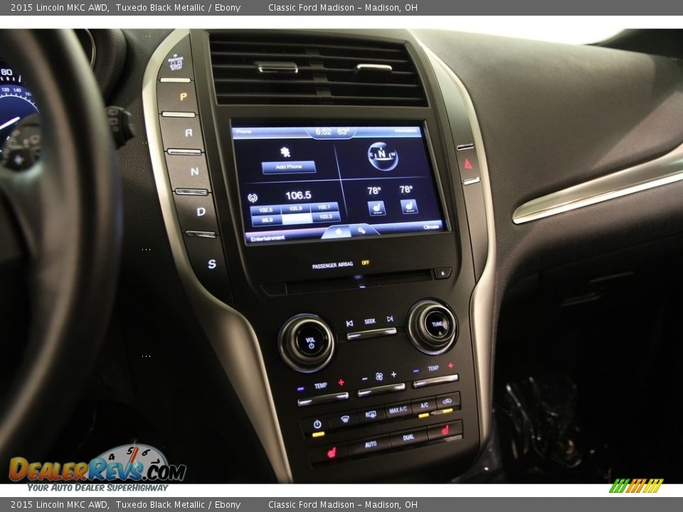 2015 Lincoln MKC AWD Tuxedo Black Metallic / Ebony Photo #8