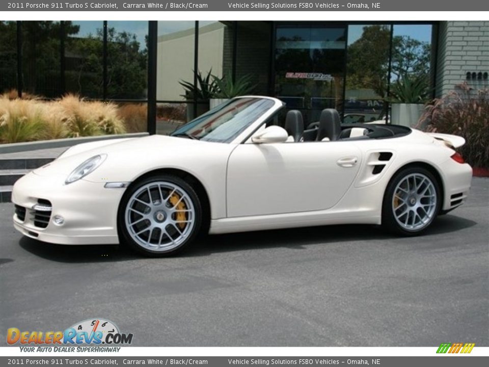 2011 Porsche 911 Turbo S Cabriolet Carrara White / Black/Cream Photo #1