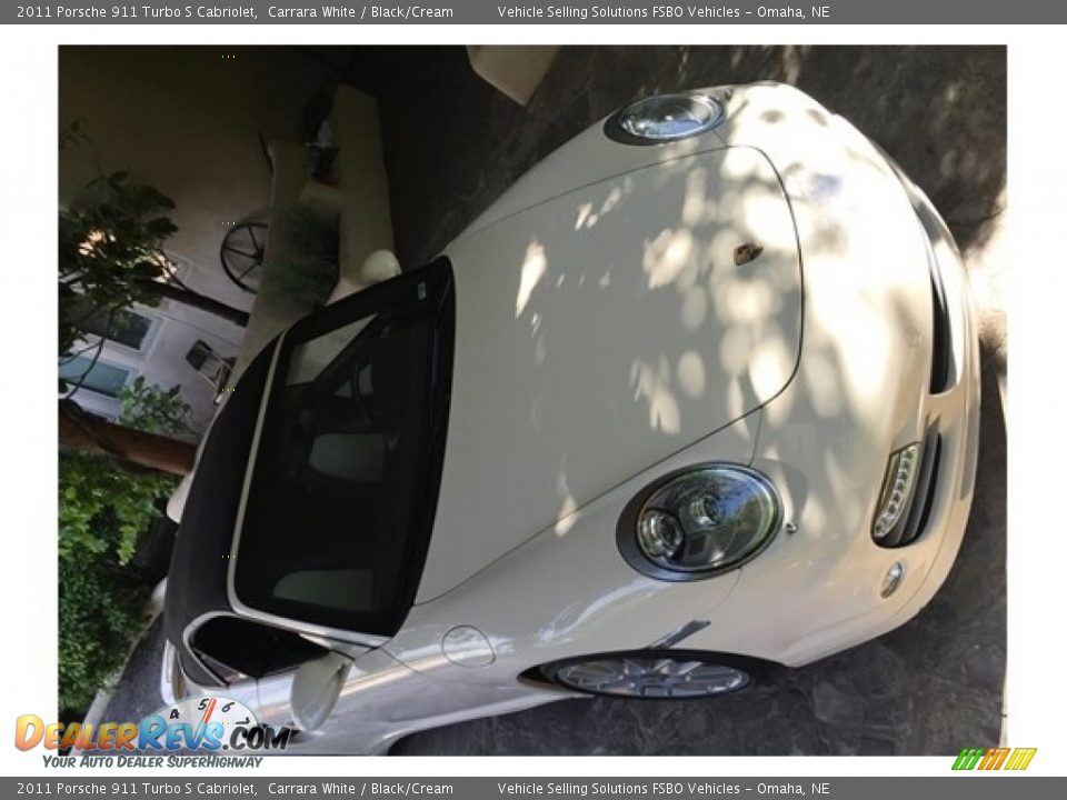 2011 Porsche 911 Turbo S Cabriolet Carrara White / Black/Cream Photo #3