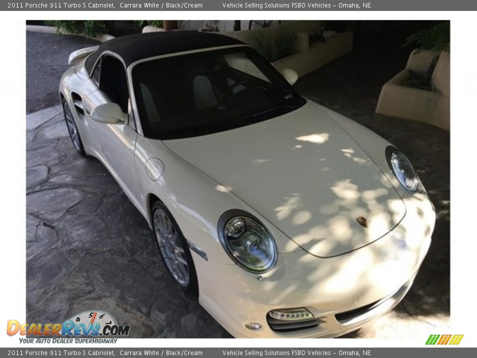 2011 Porsche 911 Turbo S Cabriolet Carrara White / Black/Cream Photo #4