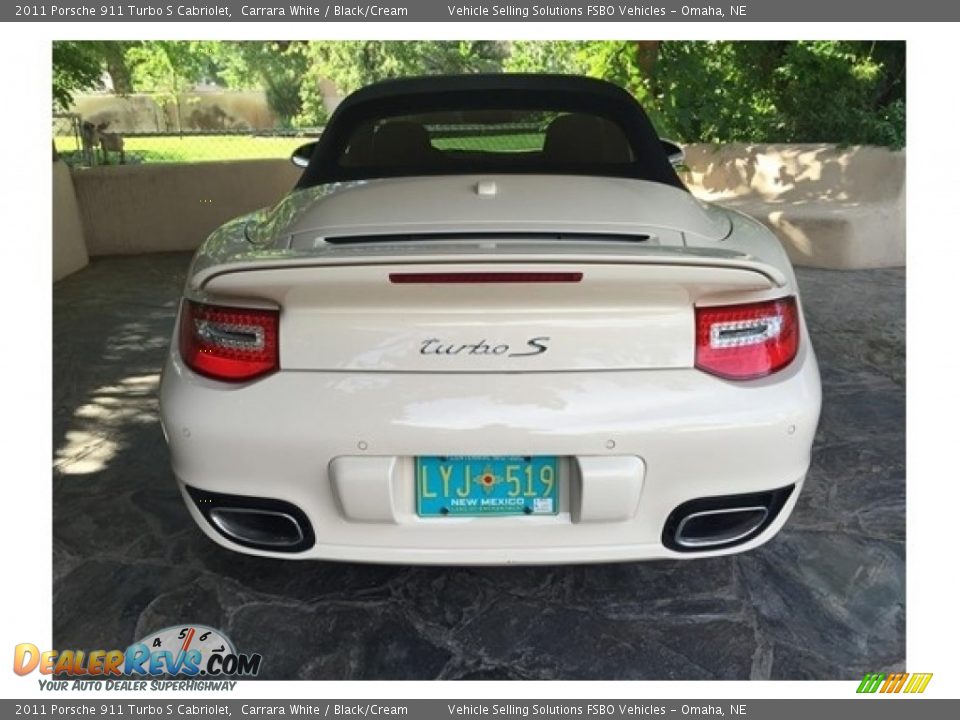 2011 Porsche 911 Turbo S Cabriolet Carrara White / Black/Cream Photo #7